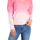 Moletom Tommy Hilfiger Feminino Algodão Ombré Rosa Tamanho Médio