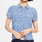 Camisa Tommy Jeans Feminina Estampa Floral Azul Tamanho XS