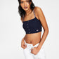 Sutiã com fecho canelado Tommy Jeans feminino, tamanho médio, azul
