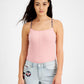 Tommy Jeans Feminino Canelado Alcinhas Finas Rosa Tamanho Médio