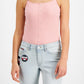 Tommy Jeans Feminino Canelado Alcinhas Finas Rosa Tamanho Médio