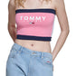 Tommy Jeans Feminino Color Block Bandeau Rosa Tamanho P