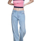 Tommy Jeans Feminino Color Block Bandeau Rosa Tamanho P