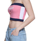 Tommy Jeans Feminino Color Block Bandeau Rosa Tamanho P