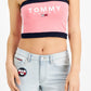 Tommy Jeans Feminino Color Block Bandeau Rosa Tamanho X-S