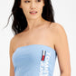 Tommy Jeans Feminino Fused Logo Bandeau Azul Tamanho X-S