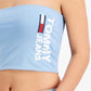 Tommy Jeans Feminino Fused Logo Bandeau Azul Tamanho X-S