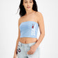 Tommy Jeans Feminino Fused Logo Bandeau Azul Tamanho X-S