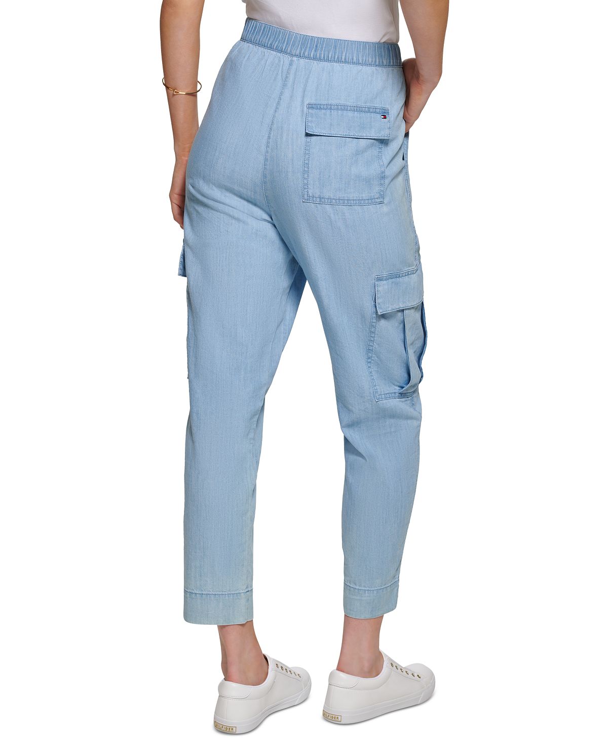 Calça Tommy Hilfiger Feminina Cambraia Azul Tamanho Grande