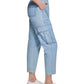 Calça Tommy Hilfiger Feminina Cambraia Azul Tamanho Grande