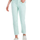 Calça jeans feminina Tommy Hilfiger Tribeca Th Flex com perna reta e bainha crua, azul, tamanho 8