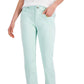 Calça jeans feminina Tommy Hilfiger Tribeca Th Flex com perna reta e bainha crua, azul, tamanho 8