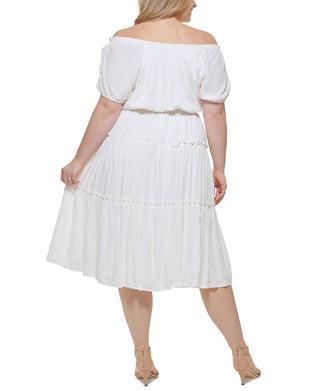 Vestido tomara que caia Tommy Hilfiger feminino, branco, tamanho 20W