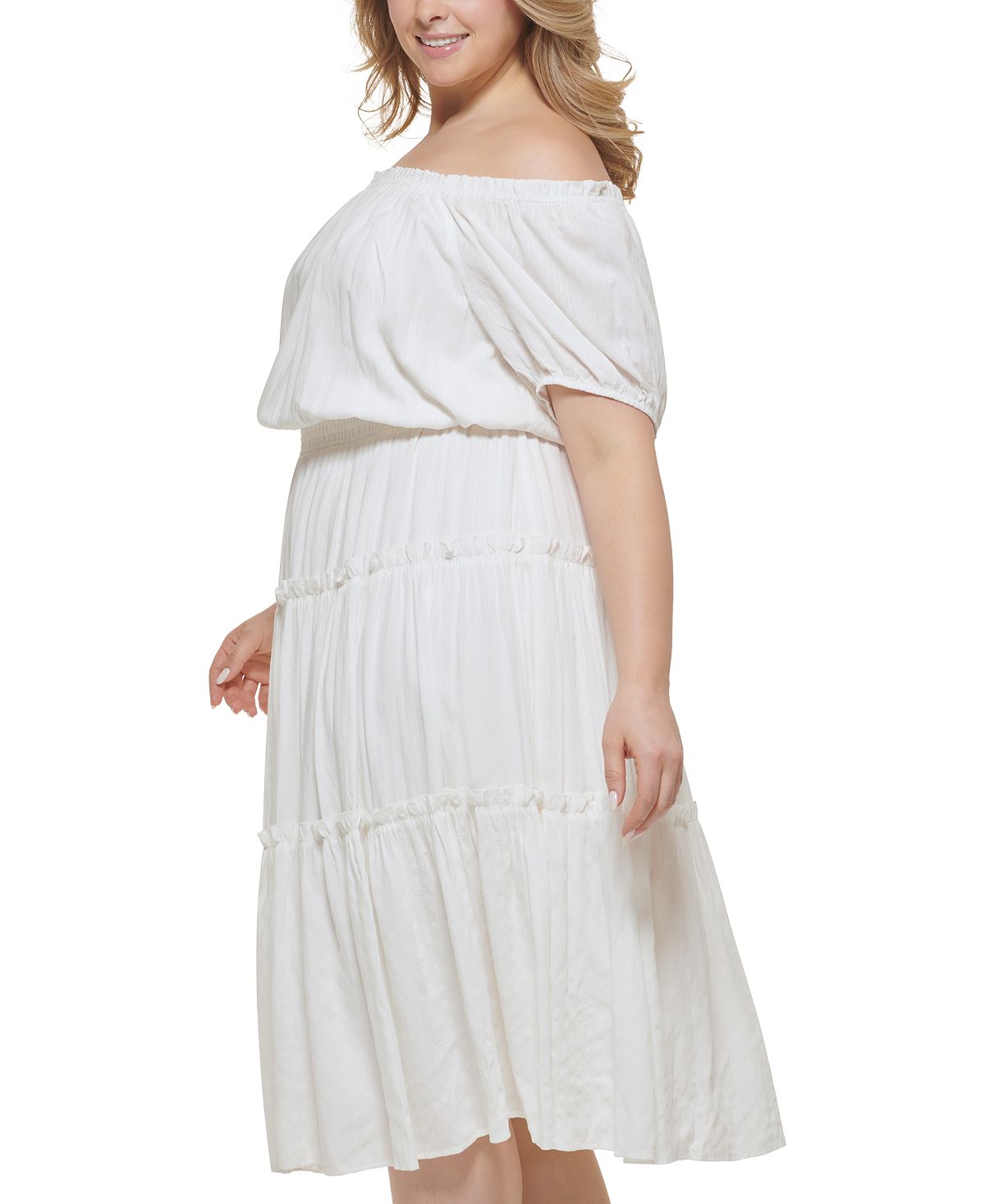 Vestido tomara que caia Tommy Hilfiger feminino, branco, tamanho 20W