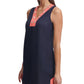 Vestido feminino Tommy Hilfiger Petite Colorblocked Shift Azul Tamanho 12 Petite