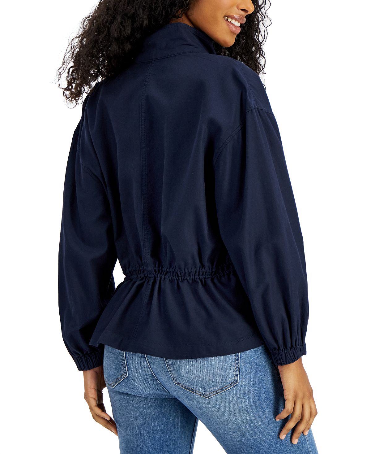 Jaqueta Tommy Hilfiger Feminina com Logotipo Azul Tamanho X-G