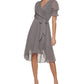 Vestido midi estampado feminino Tommy Hilfiger, preto, tamanho 8