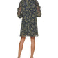 Vestido feminino Tommy Hilfiger com estampa floral e babados, azul, tamanho 12