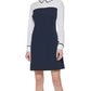 Vestido tubinho com gola Tommy Hilfiger feminino, azul, tamanho 4