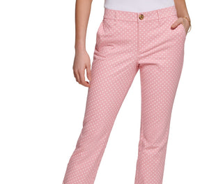 Calça Chino Tommy Hilfiger Feminina com Estampa de Bolinhas Rosa