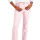 Calça jeans feminina Tommy Hilfiger Tribeca Th Flex com perna reta e bainha crua, rosa, tamanho 10