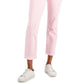 Calça jeans feminina Tommy Hilfiger Tribeca Th Flex com perna reta e bainha crua, rosa, tamanho 10