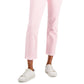 Calça jeans feminina Tommy Hilfiger Tribeca Th Flex com perna reta e bainha crua, rosa, tamanho 8
