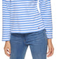 Tommy Hilfiger Blusa Feminina de Algodão com Gola Quadrada Azul Tamanho P