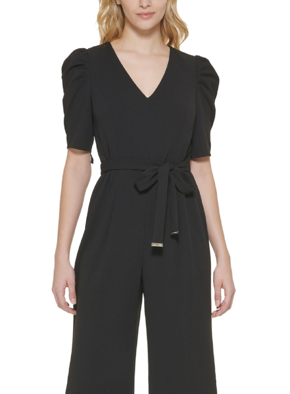 Macacão Tommy Hilfiger Feminino Manga Bufante Preto Tamanho 16