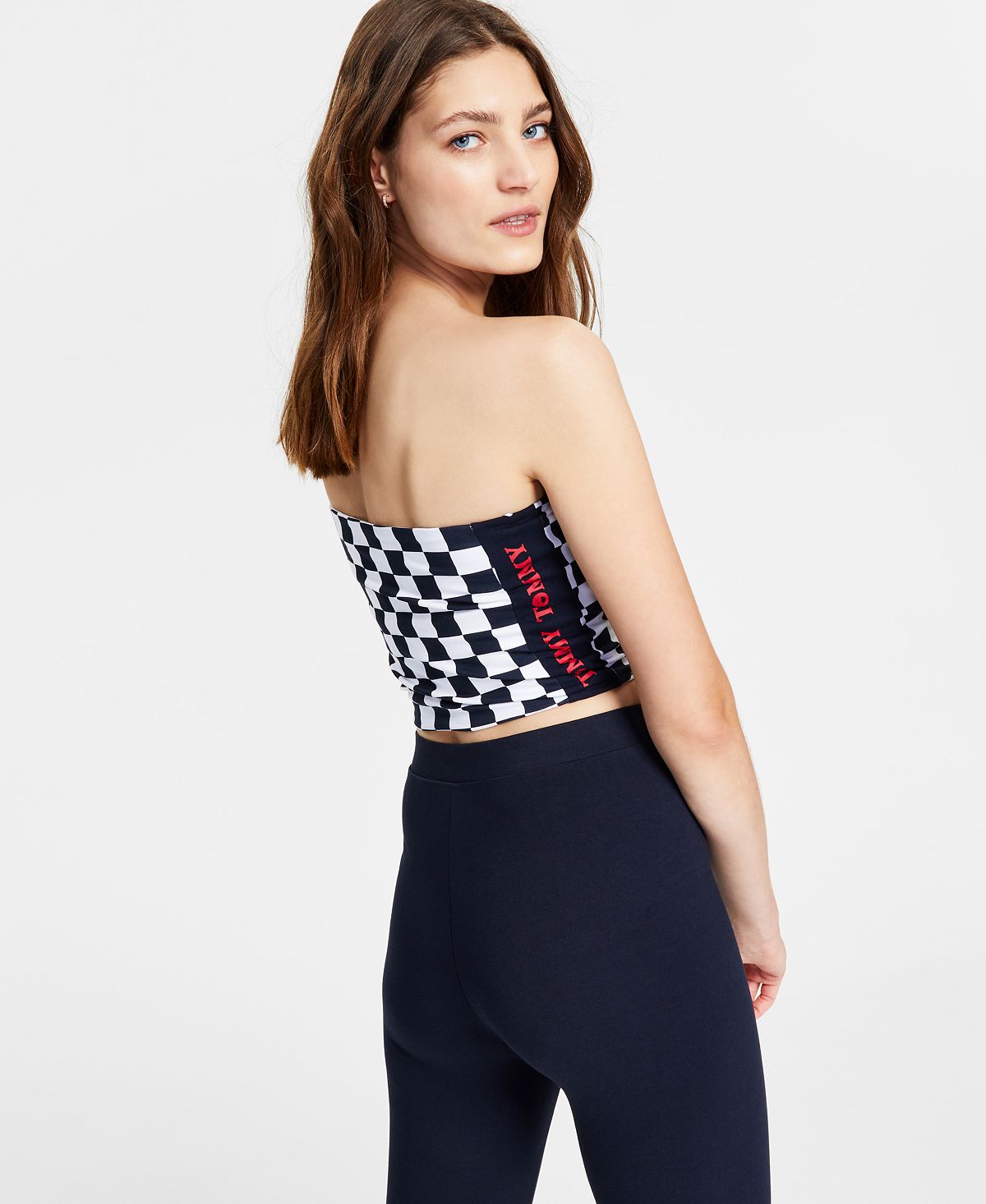 Tommy Jeans Speedway Bandeau Feminino Branco Tamanho P