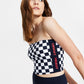 Tommy Jeans Speedway Bandeau Feminino Branco Tamanho P