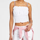 Tommy Jeans Regata Cropped Feminina Branca Tamanho P