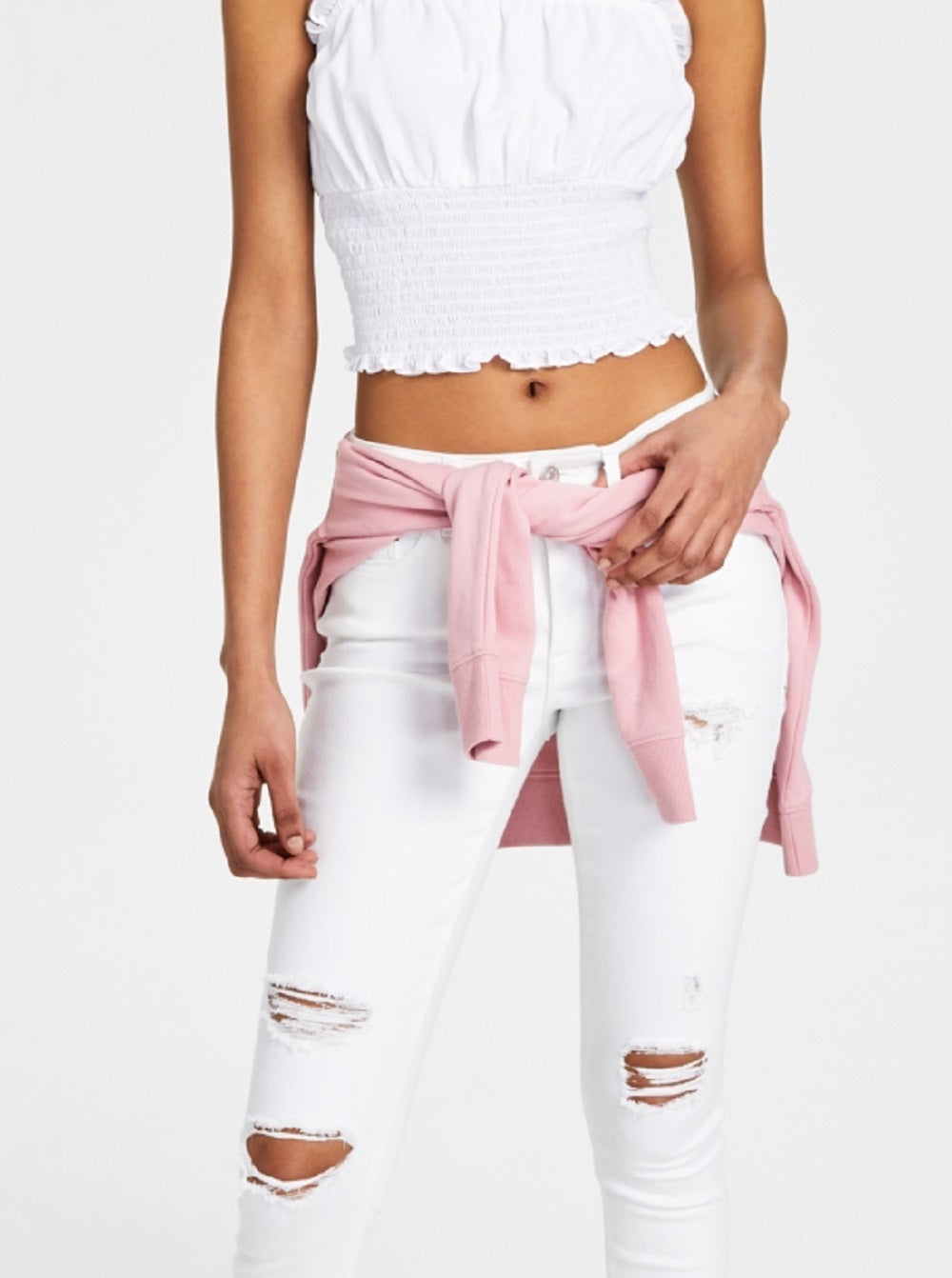 Tommy Jeans Regata Cropped Feminina Branca Tamanho P