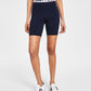 Tommy Jeans Shorts Feminino Ciclista Logo Cintura Azul Tamanho Médio