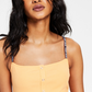 Vestido sem mangas canelado Tommy Jeans feminino laranja tamanho grande
