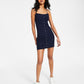 Vestido feminino Tommy Jeans canelado sem mangas azul tamanho X-G