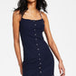 Vestido feminino Tommy Jeans canelado sem mangas azul tamanho X-G