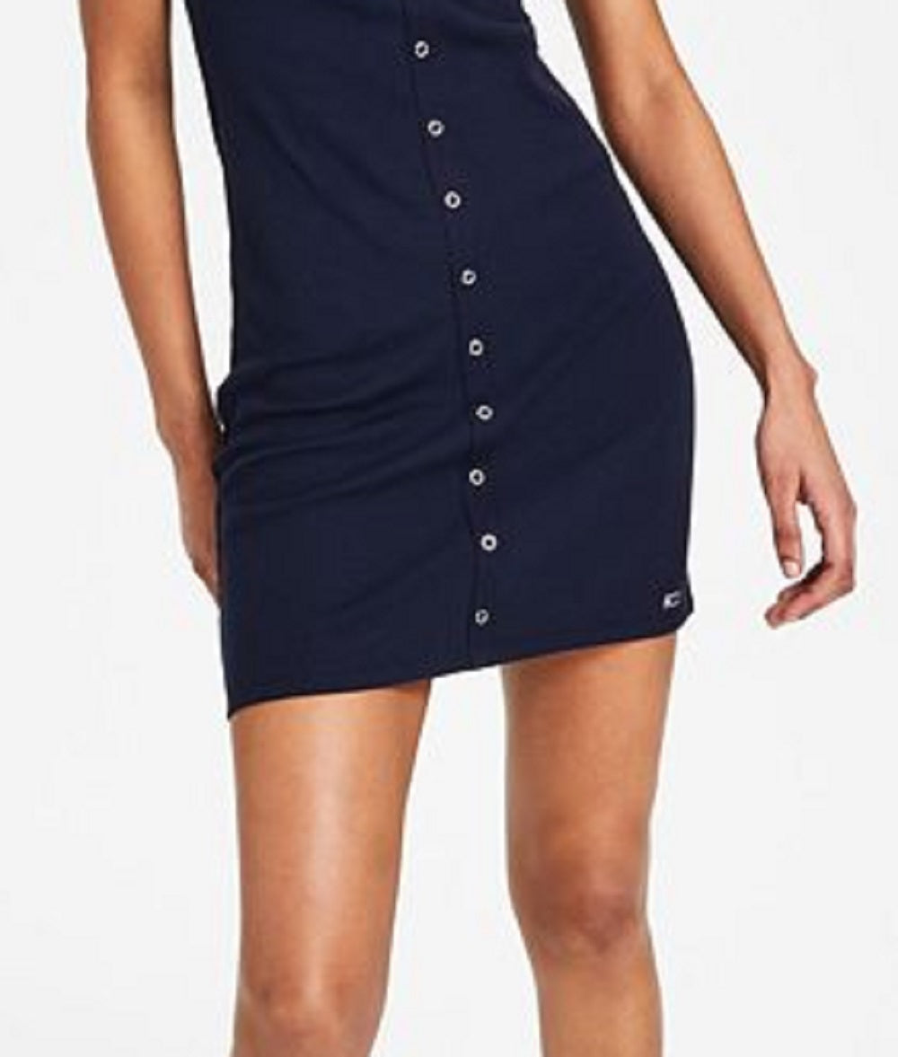 Vestido feminino Tommy Jeans canelado sem mangas azul tamanho X-G