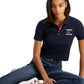 Camisa Polo Cropped Tommy Jeans Feminina Manga Curta Azul Tamanho XS