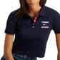 Camisa Polo Cropped Tommy Jeans Feminina Manga Curta Azul Tamanho XS