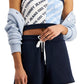 Sutiã Tommy Jeans feminino com logo de esqueleto, azul, tamanho médio