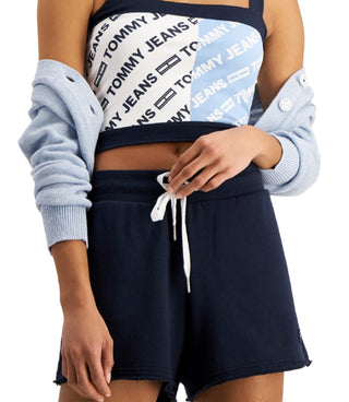 Sutiã Tommy Jeans feminino com logo de esqueleto, azul, tamanho médio