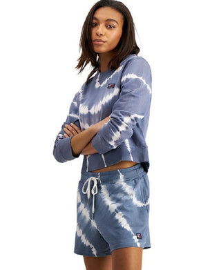 Tommy Jeans Moletom Tie Dye Feminino Azul Tamanho P