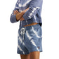 Tommy Jeans Moletom Tie Dye Feminino Azul Tamanho P
