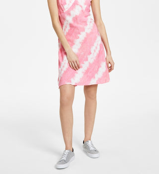 Vestido Tommy Jeans Feminino Tie Dye Logo Strap Rosa Tamanho XS