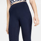 Calça legging feminina Tommy Jeans com estampa de logotipo lateral, azul, tamanho X-S