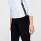 Camiseta Tommy Jeans Feminina Gola Quadrada com Logotipo, Branca, Tamanho Grande