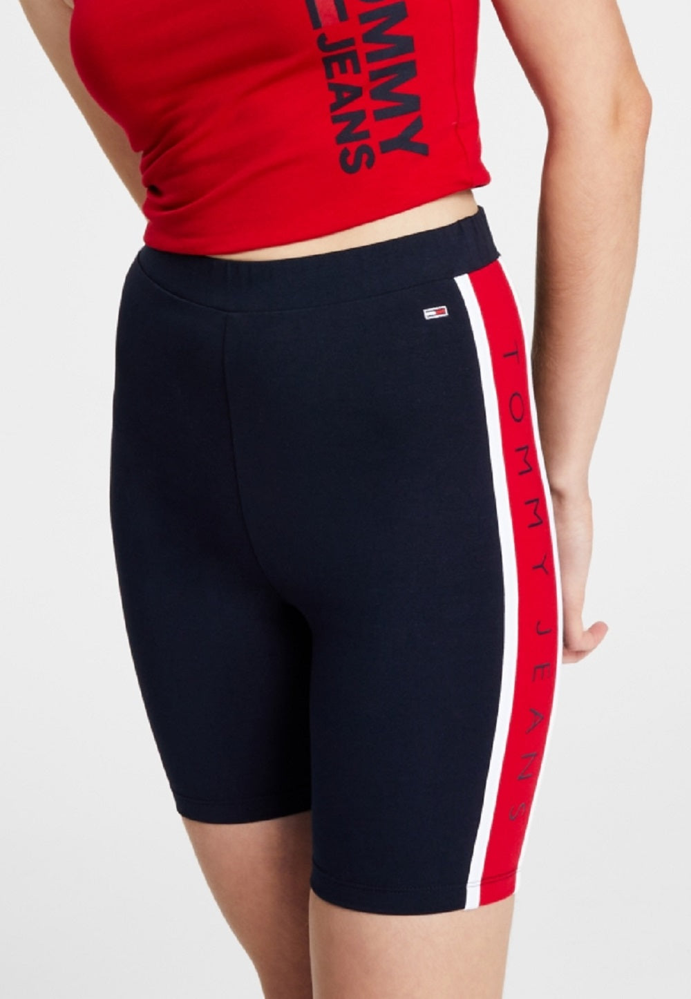 Tommy Jeans Feminino Fused Logo Bandeau Vermelho Tamanho Pequeno