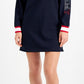 Vestido moletom com acabamento contrastante Tommy Jeans feminino azul