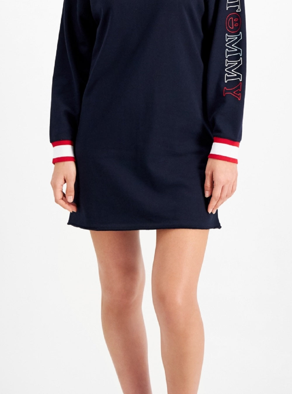 Vestido moletom com acabamento contrastante Tommy Jeans feminino azul